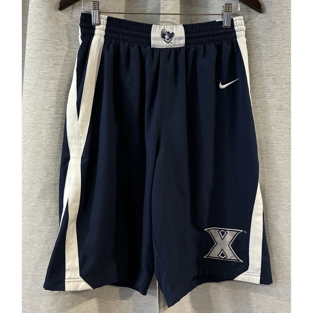 Vintage Authentic Nike Xavier Musketeers Swingman Game Shorts Size Medium